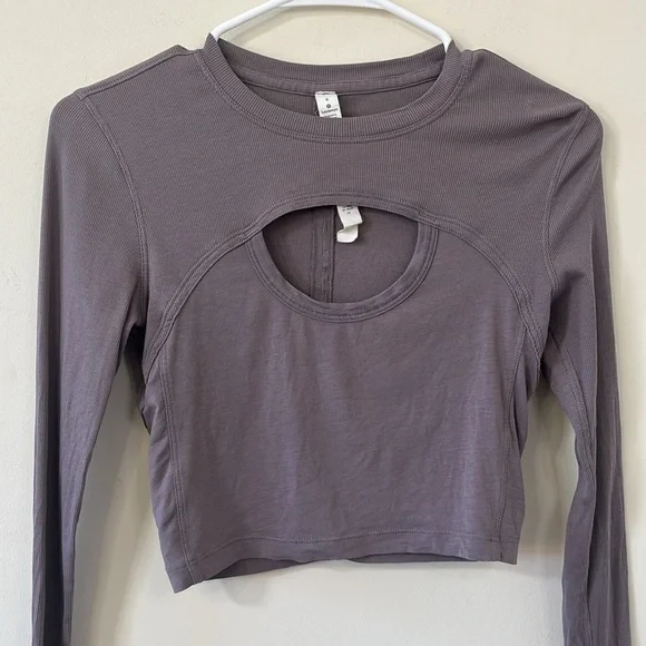 Lululemon Better Best Long Sleeve Lunar Rock Size 6 - Picture 5 of 9